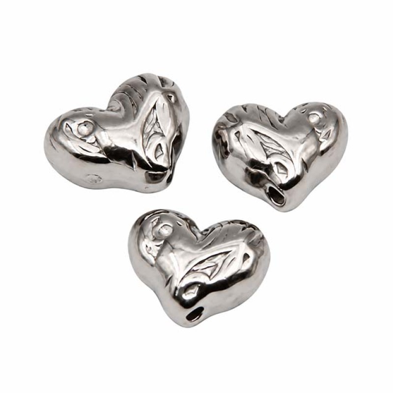 Distanziatori in acciaio cuore 11x9 mm conf. 2 pz Distanziatori in acciaio cuore 11x9 mm conf. 2 pz