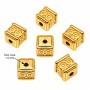 Cubo decorato acciaio oro 5 mm conf. 10 pz
