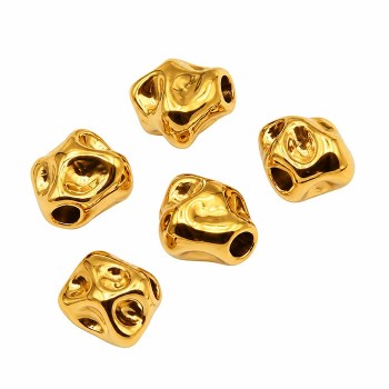 Pepite irregolari acciaio oro 7 mm conf. 10 pz