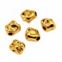 Pepite irregolari acciaio oro 7 mm conf. 10 pz