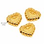 Cuore acciaio occhio inciso oro 8 mm conf. 6pz