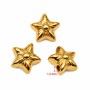 Stella decorata acciaio oro 9 mm conf. 4 pz