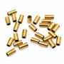 Tubicino acciaio oro 3x2 mm foro 1 mm circa conf. 50 pz