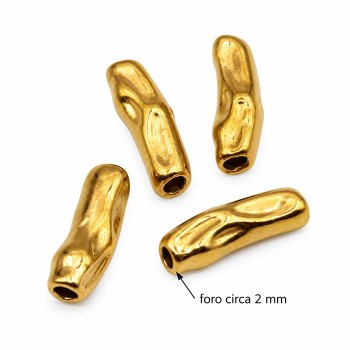 Bastoncino acciaio oro 10x3 mm conf. 10 pz