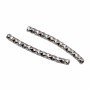 Bastoncino acciaio curvo intagliato 24x2 mm foro 1 mm circa 4 pz