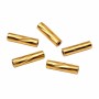 Tubicino in acciaio oro intagliato 7x2 mm conf. 20 pz
