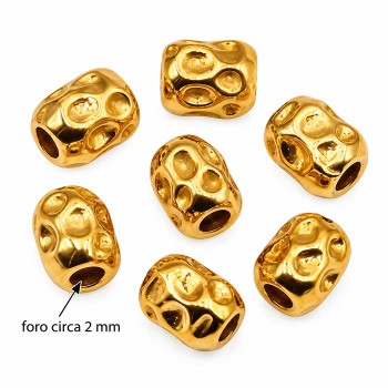 Pepite acciaio oro 4 mm conf. 10 pz