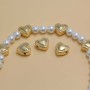 Distanziatori gold plated cuore 10 mm 2 pz
