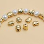 Distanziatori gold plated pepite 7x6 mm 10 pz
