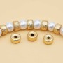 Distanziatori gold plated rondella diamantata 6x4 mm 20 pz