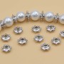 Distanziatori white gold plated rondelle 6x2 mm 20 pz