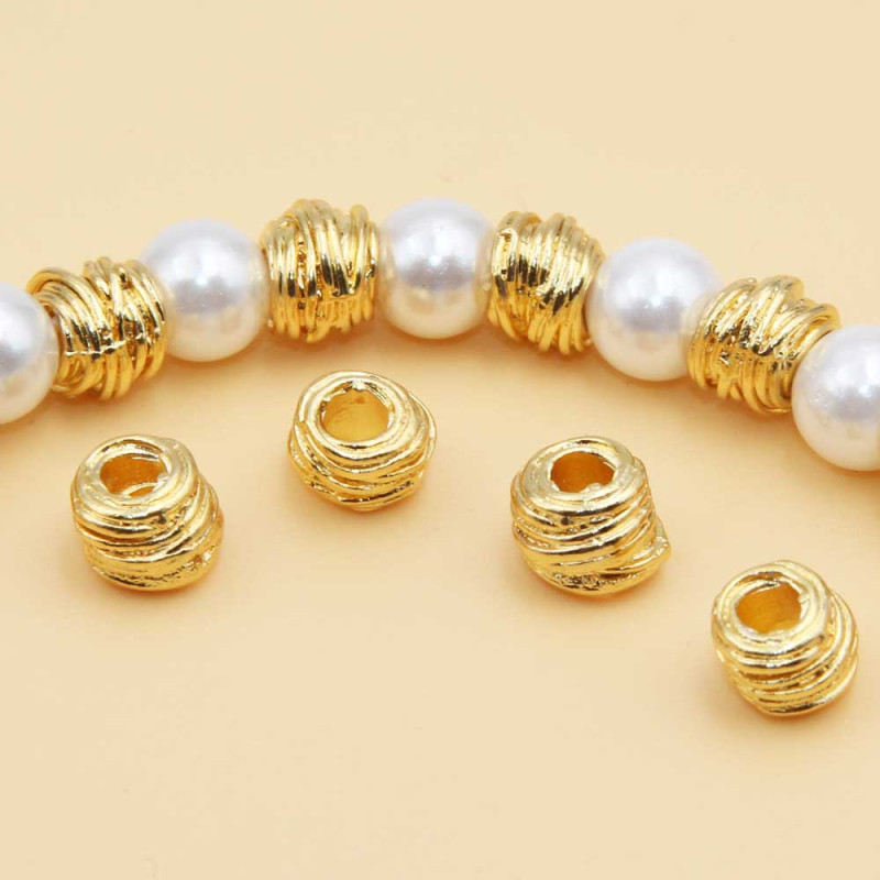 Distanziatore gold plated 5x6 mm 20 pz (1-222-ff) - pietreeminuterie.com