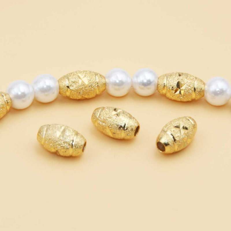 Distanziatori gold plated ovale 10x6 mm 10 pz (dr5-1-aa1) - pietreeminuterie.com