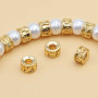 Distanziatori gold plated rondelle decorate 6x4 mm 25 pz