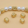 Distanziatori pepite grezze gold plated 7x5 mm 10 pz
