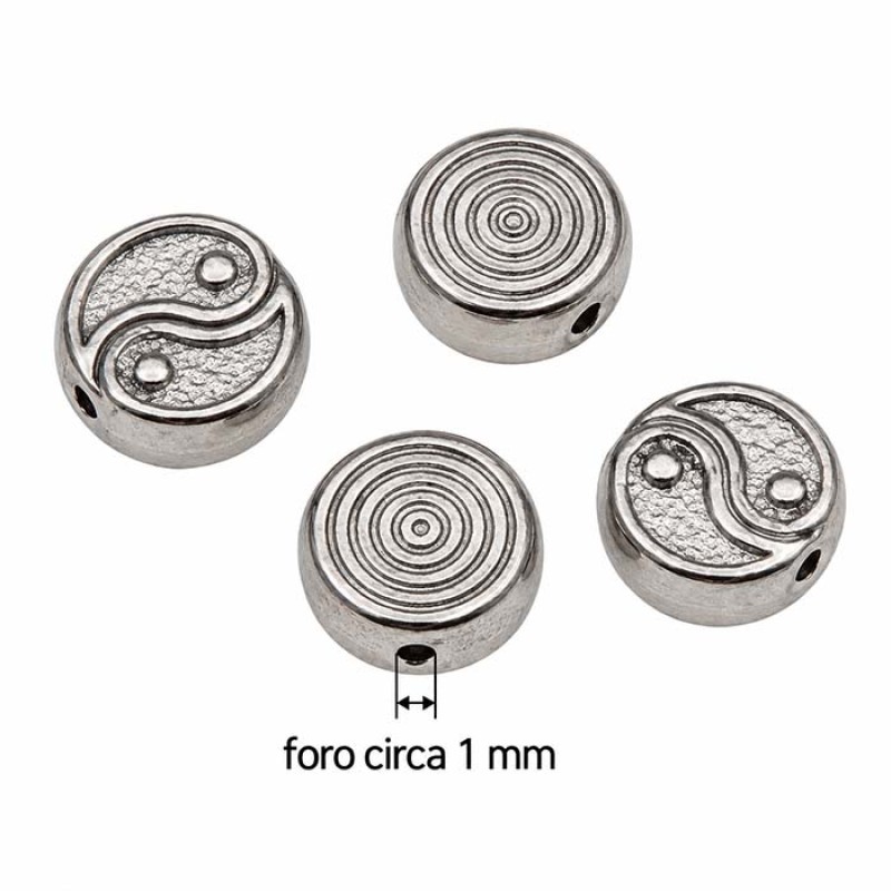 Disco con decorazione 7 mm conf. 5 pz (disc-09998) - pietreeminuterie.com