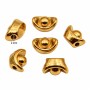 Distanziatore acciaio oro barchetta 9x6 mm foro 2 mm conf. 2 pz