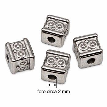 Distanziatori in acciaio cubi 4 mm conf. 4 pz Distanziatori in acciaio cubi 4 mm conf. 4 pz