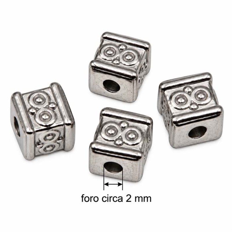 Distanziatori in acciaio cubi 4 mm conf. 4 pz (cub-axc99) - pietreeminuterie.com