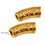 Distanziatori in acciaio oro curvo 12x5 mm conf. 2 pz
