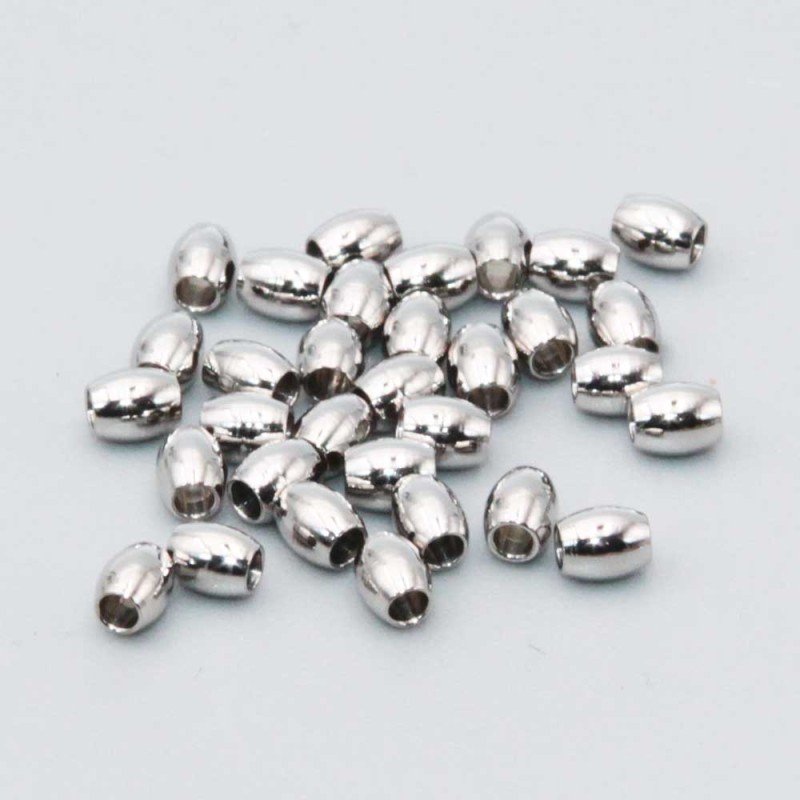 Distanziatori in acciaio ovali 3x2.5 mm foro 1.5 mm conf. 40 pz (3x2-dis277) - pietreeminuterie.com
