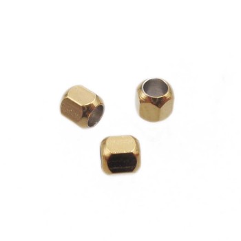 Distanziatori oro 3x3 foro 1.8 mm pacco 20 pz
