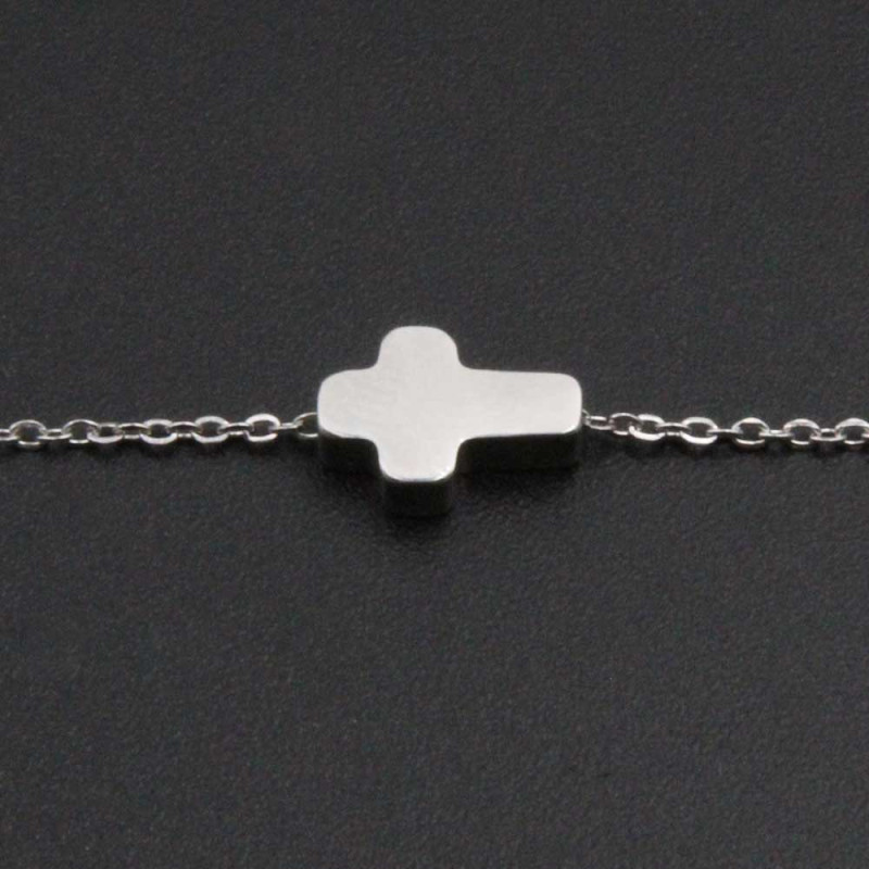 Croce acciaio 10x7 mm foro 2 mm 1 pz (g60llo11) - pietreeminuterie.com