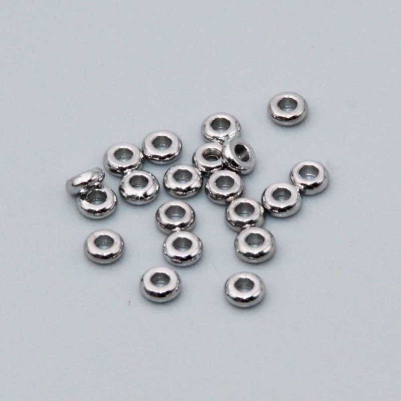 Distanziatori acciaio rondelle 3x1.2 mm conf. 50 pz (dis-016) - pietreeminuterie.com