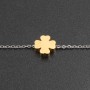 Quadrifoglio oro 8 mm foro 2 mm 1 pz