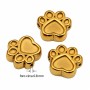Zampetta acciaio oro 7 mm foro laterale conf. 4 pz