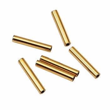 Tubicino acciaio oro 9x1 mm foro 1 mm circa conf. 10 pz Tubicino acciaio oro 9x1 mm foro 1 mm circa conf. 10 pz