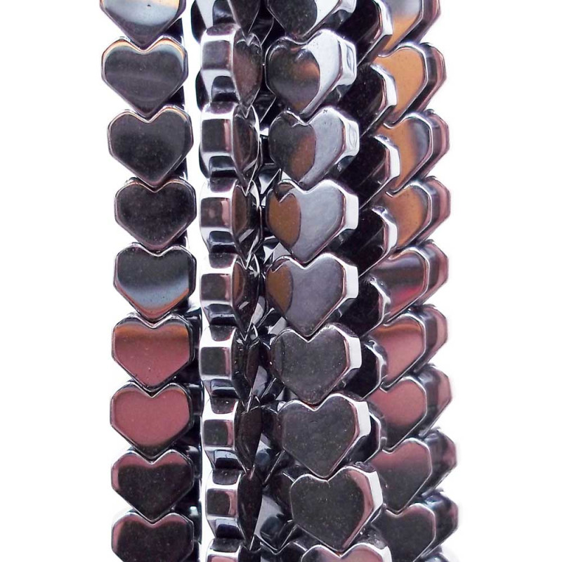 Ematite cuore smussato 6 mm ematite filo 40 cm (emc76621) - pietreeminuterie.com