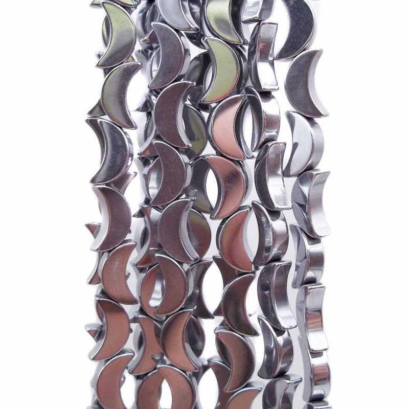 Ematite Luna argento 8 mm pacco da 10 pezzi (emat6200) - pietreeminuterie.com