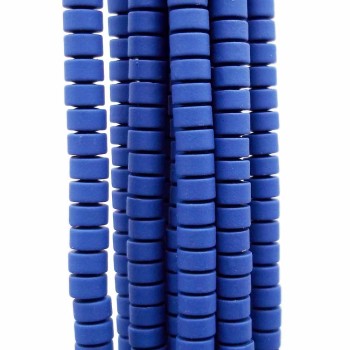 Ematite rondelle rivestite opacizzate 4x2.4 mm viola filo da 40 cm