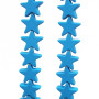 Ematite stelle rivestite 7 mm azzurre  pacco da 10 pezzi