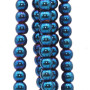 Ematite tonda liscia blu notte 4 mm filo 40 cm
