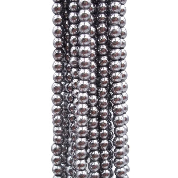 Ematite tonda liscia 4 mm filo 40 cm Ematite tonda liscia 4 mm filo 40 cm
