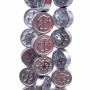 Ematite gettone argentato timone ancora 10 mm pacco 10 pz