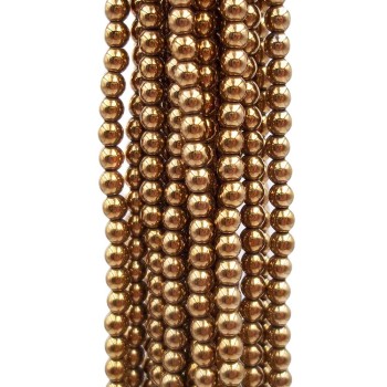 Ematite liscia oro scuro 3.2 mm filo 40 cm Ematite liscia oro scuro 3.2 mm filo 40 cm