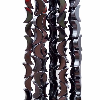 Ematite Luna color canna di fucile lucida 8 mm pacco da 10 pezzi