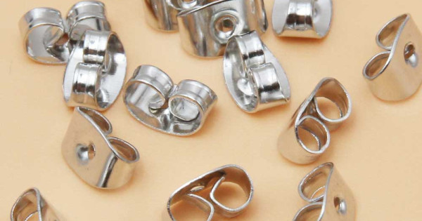 20 Farfalline Per Orecchini In Silicone Oro – 10x6 Mm, Universali, Ipoallergeniche, Chiudipin Sicuri E Comodi