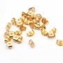 Farfalline per orecchini in acciaio oro 20 pz