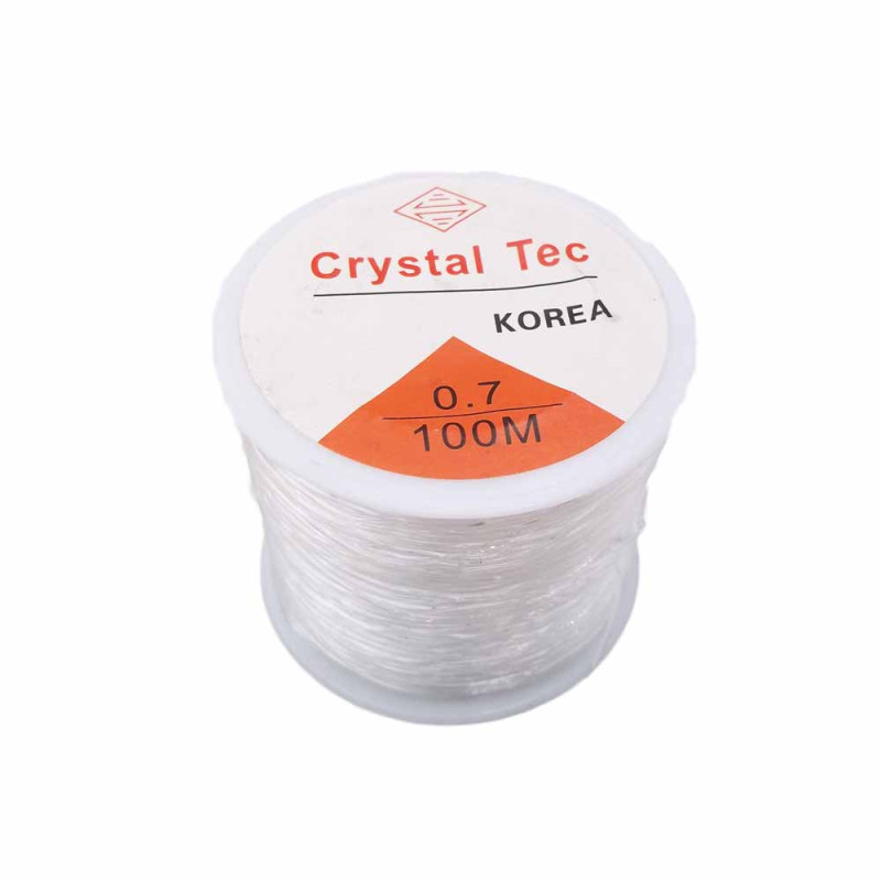 Filo Elastico Cristal Tec Ultra resistente 0.7 mm rotolo 100 mt (cry4z1) - pietreeminuterie.com