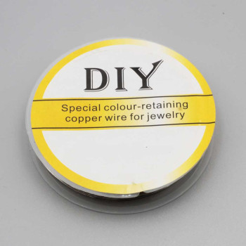 Filo wire in rame placcato oro 18 kt 0.6 mm bobina circa 4.5 mt