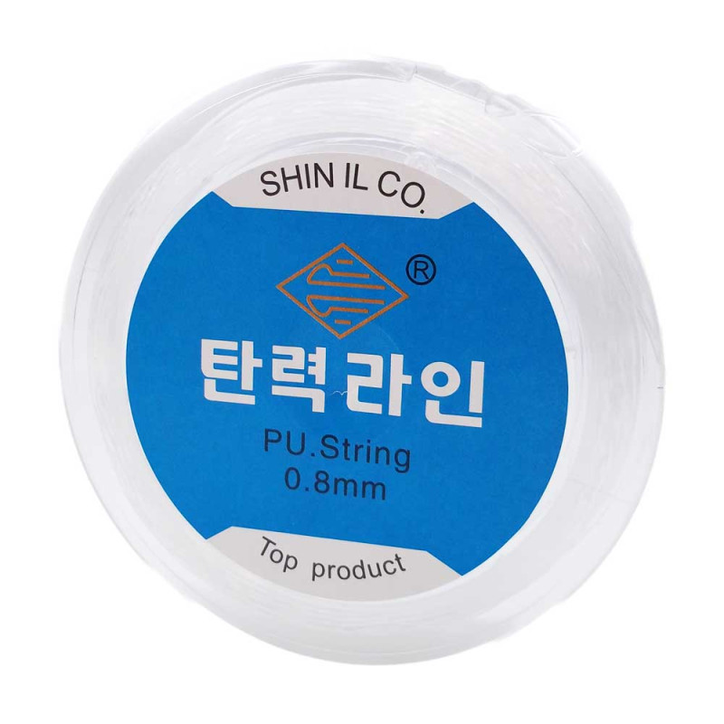 Filo elastico coreano exstra strong top quality 0.8 mm rotolo 100 mt circa (kor08mm) - pietreeminuterie.com