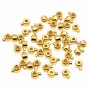 Blocca filo in acciaio 3.5 mm oro foro circa 1.5 mm conf. 10 pz