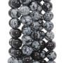 Ossidiana fiocco di neve tonda liscia 10 mm 10 pz
