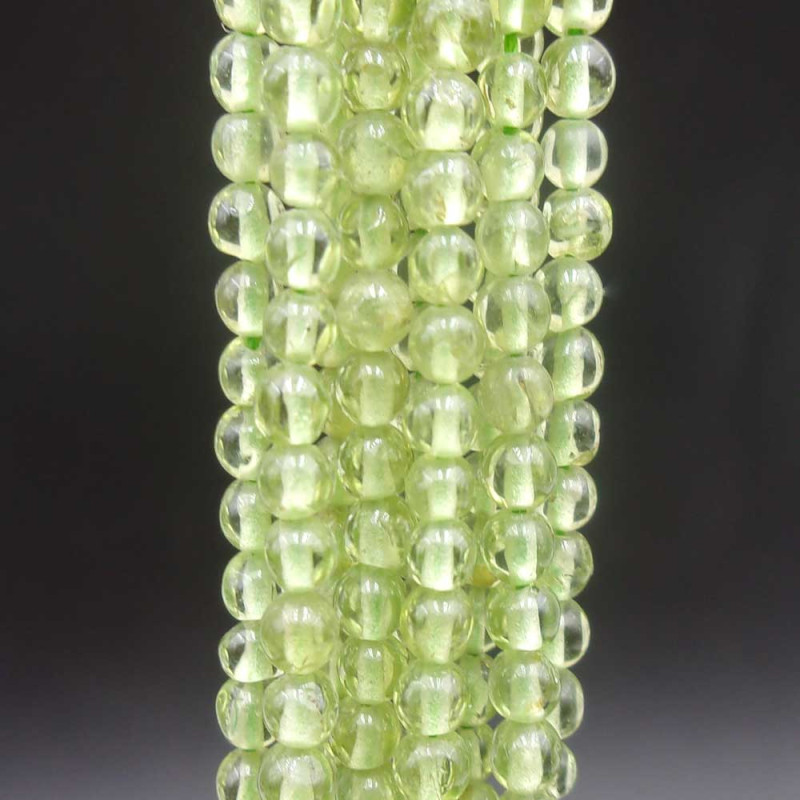 Fluorite verde tonda liscia 3 mm circa filo 40 cm (fluton663) - pietreeminuterie.com