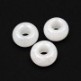 Rondelle quarzo bianco 10x5 mm foro 4.5 mm circa conf.4 pz
