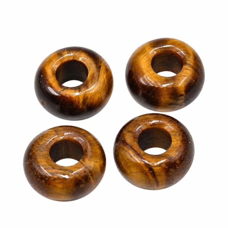 Rondelle occhio di tigre 10x5 mm foro 4.5 mm circa conf.4 pz
